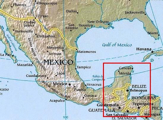 Map of the region